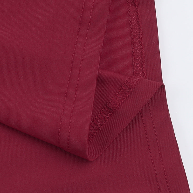 Horres Midi Dress Maroon