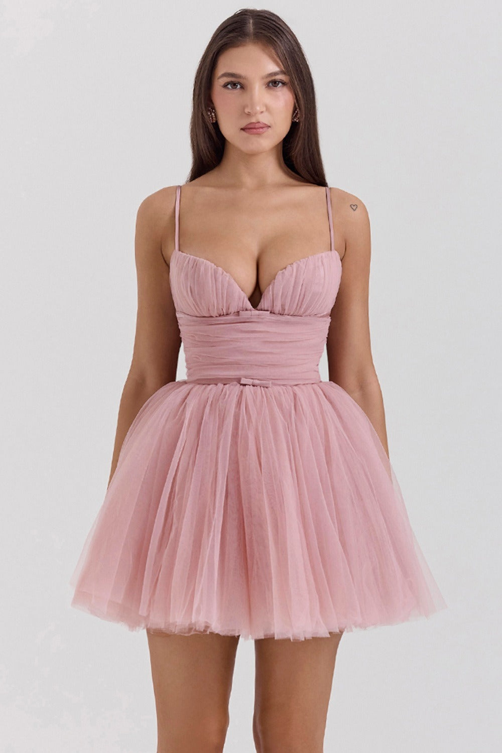 Chiffon Lace-up Backless Dress 4