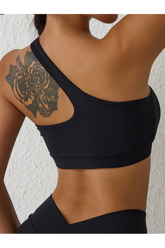 One-shoulder Fitness Yoga Bra