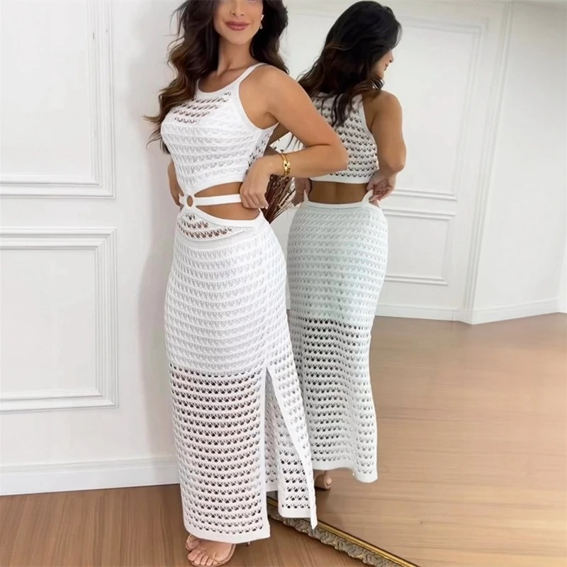 Brianna Timeless Knitted Summer Dress Evening Wear Edit