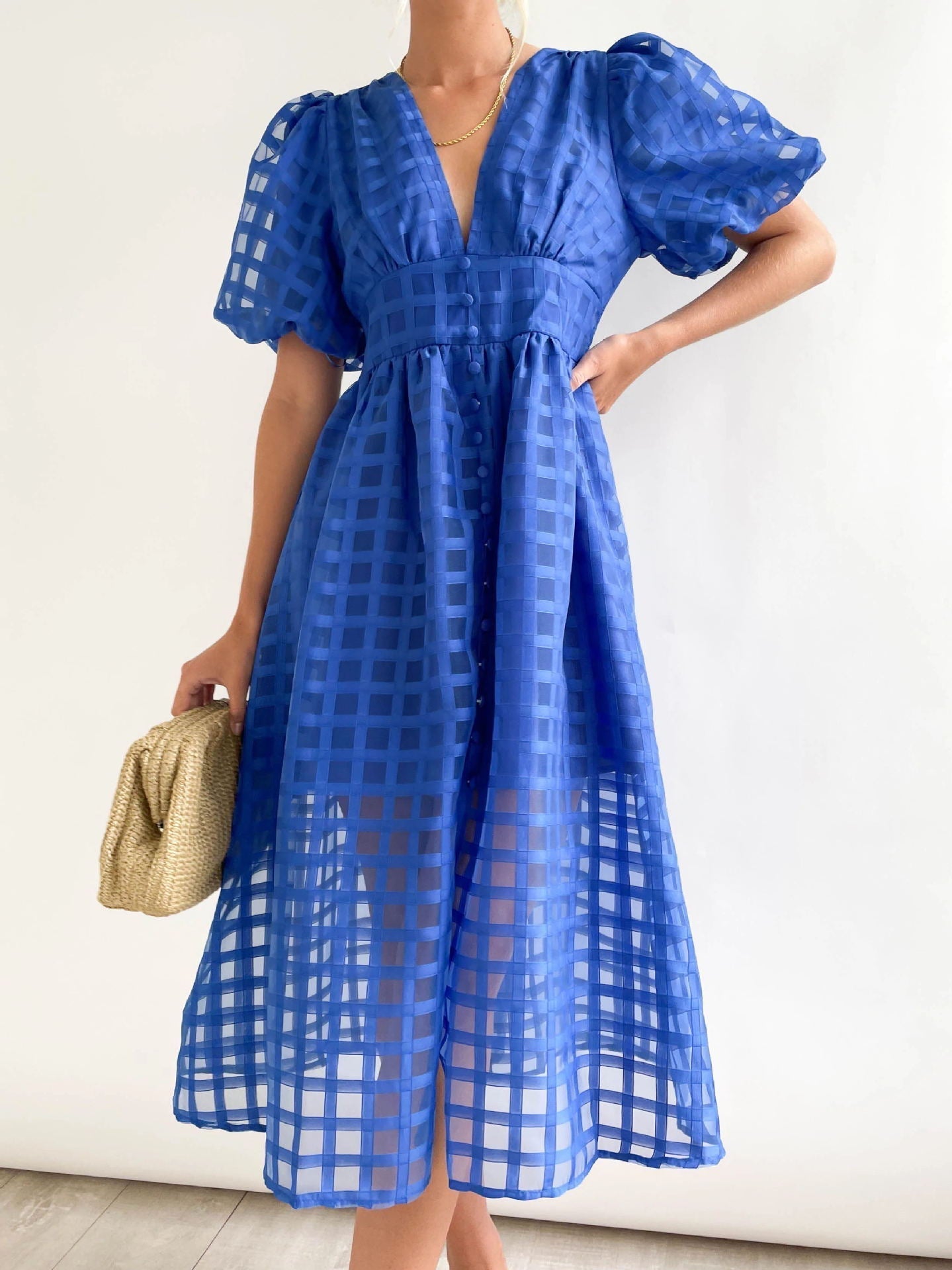 Paradise Midi Dress Blue