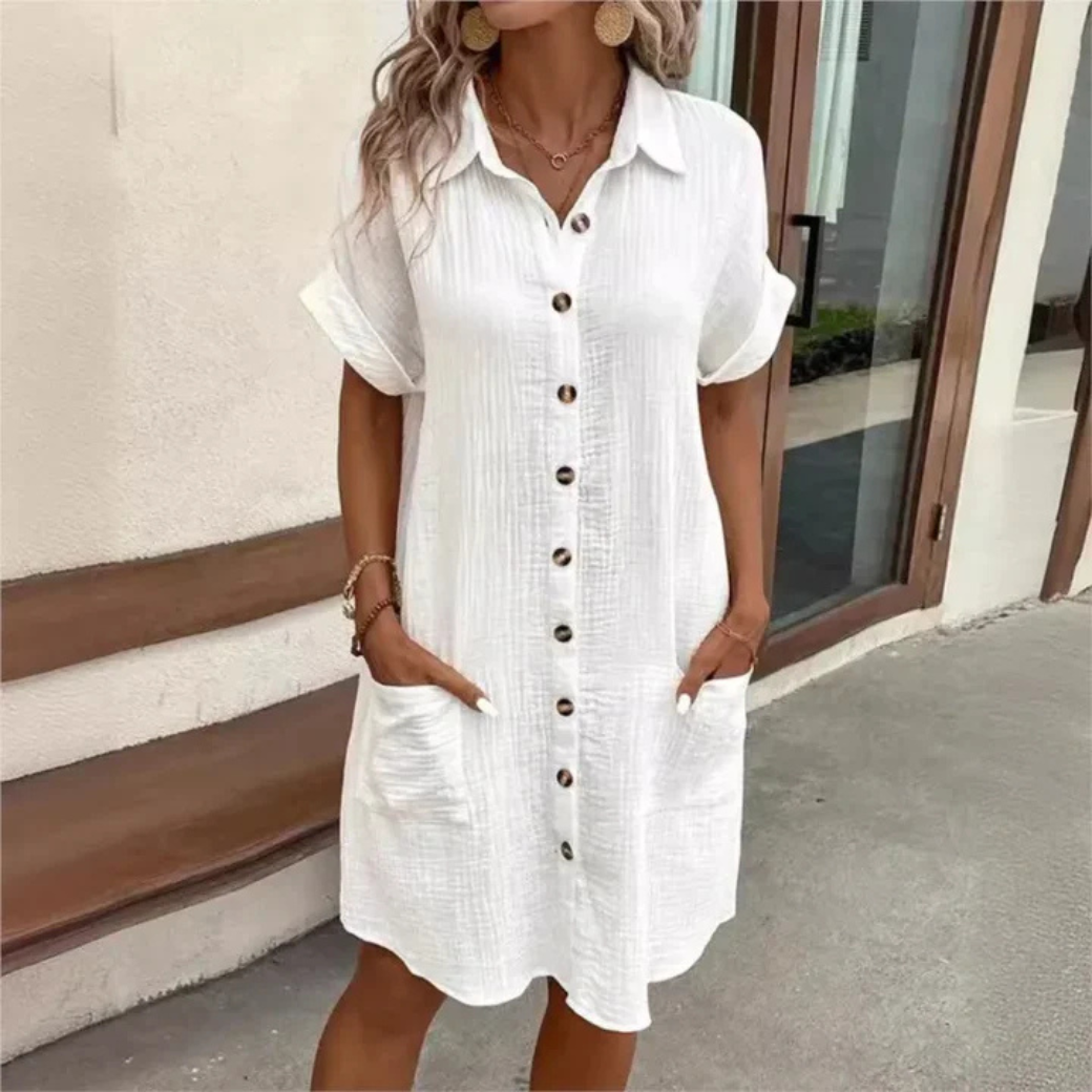 Viviana Effortless Summer Shirt Dress for Women Premium Wardrobe Essential