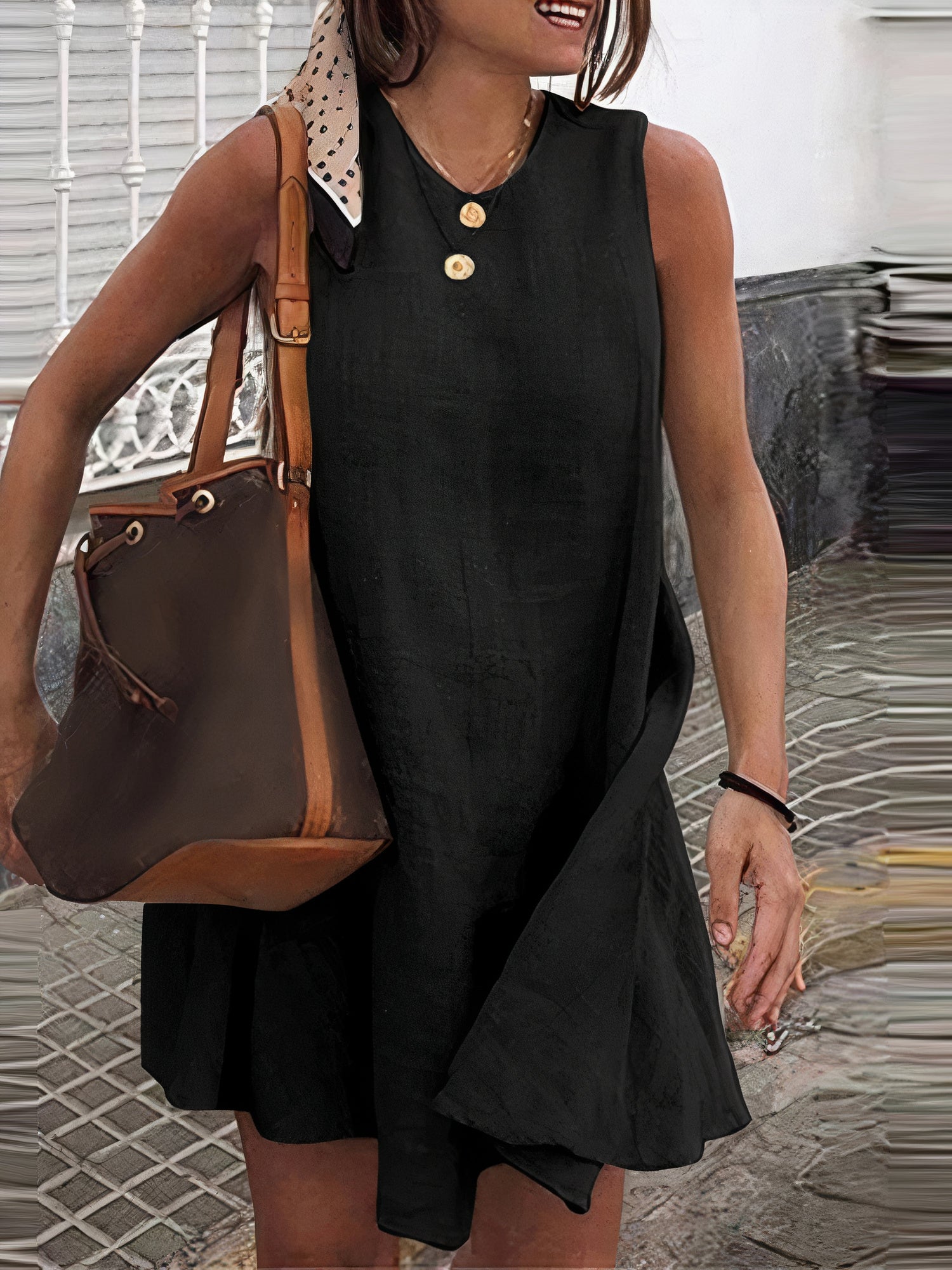 Dulce Premium Short Linen Dress Elevated Occasion Wear