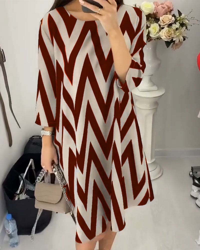 Amparo Effortless Printed Dress Premium Wardrobe Essential