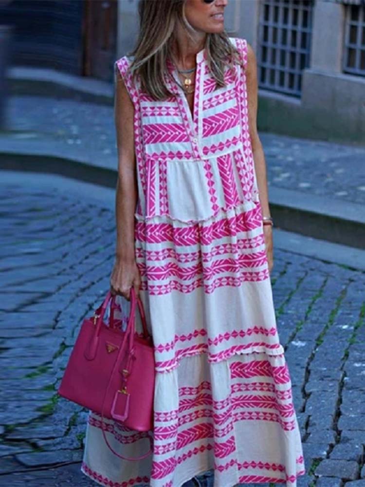 Let’s Have Fun Printed Maxi Dress