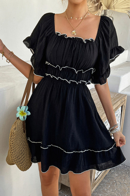 Close to Your Heart Ruffled Mini Dress - 4 Colors