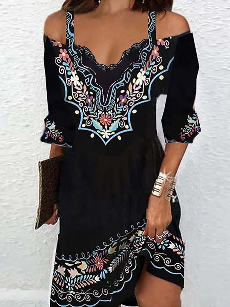 Sweet Elegant V Neck Short Sleeve Strap Short Dress