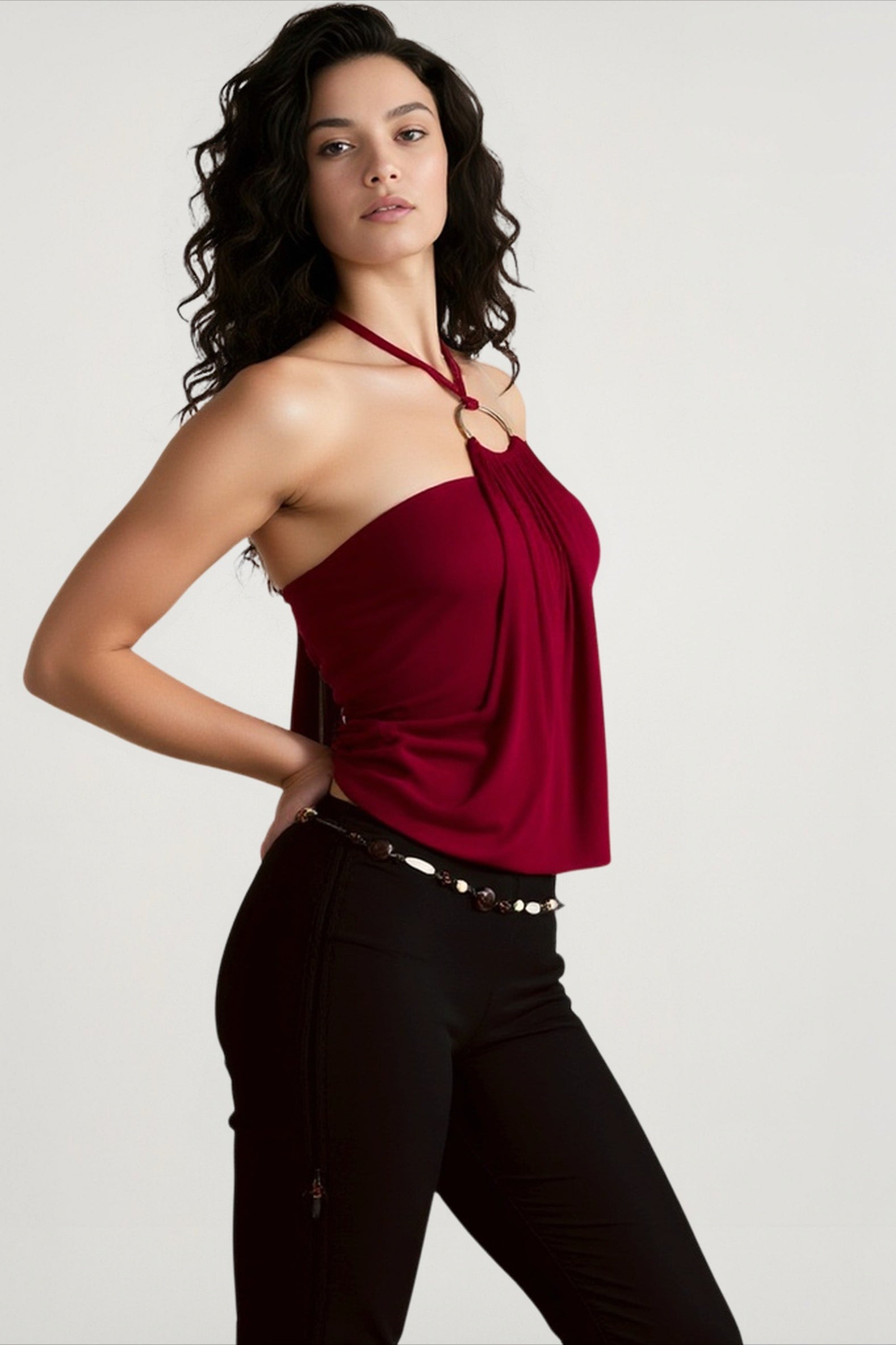 Ruched strapless cami top