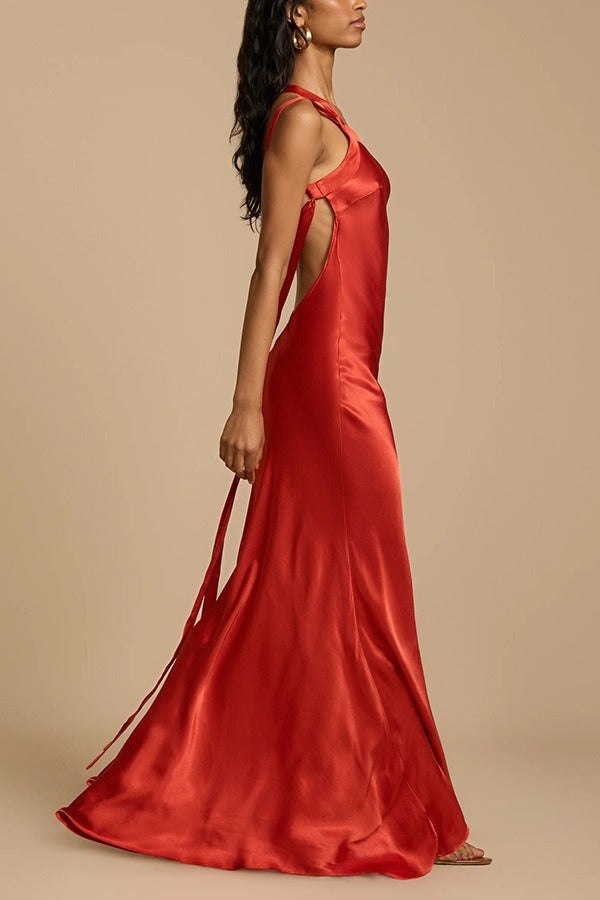 Satin One Shoulder Bodycon Dress 12