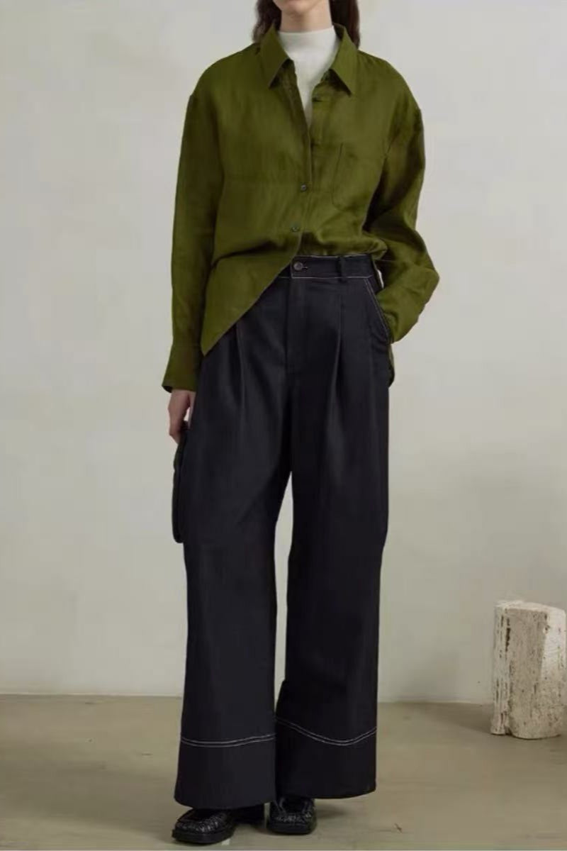 Linen Minimalist Layering Blouse