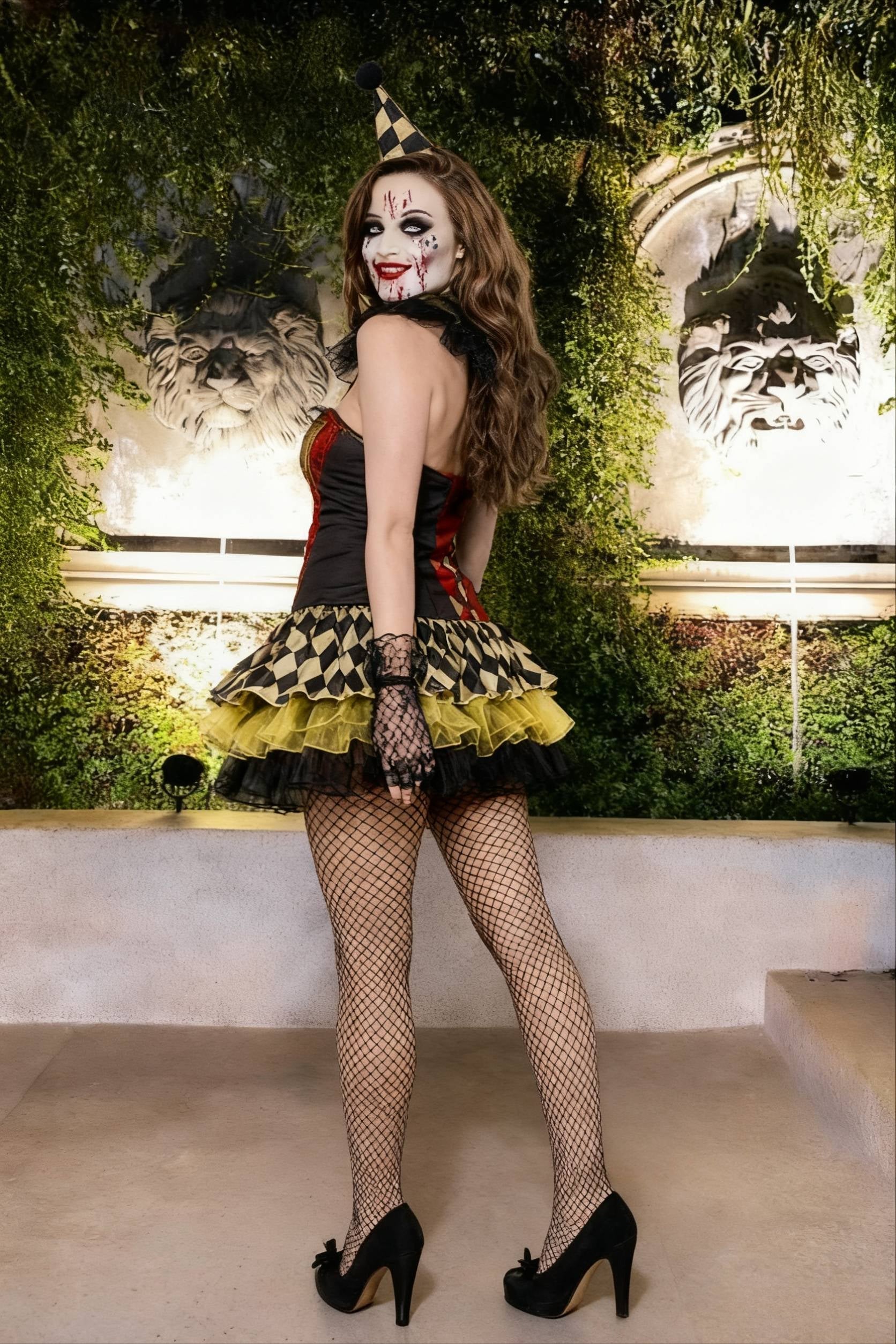 Vampire Circus Clown Halloween Costume
