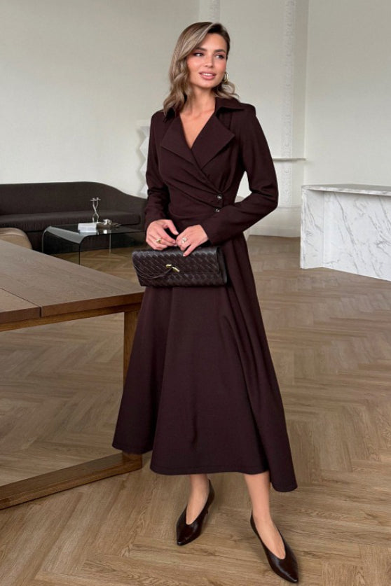 Asymmetrical V-Neck Maxi Dress