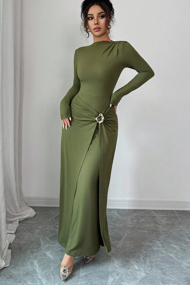 Green Stretch Knit Sleeveless Bodycon Dress 2
