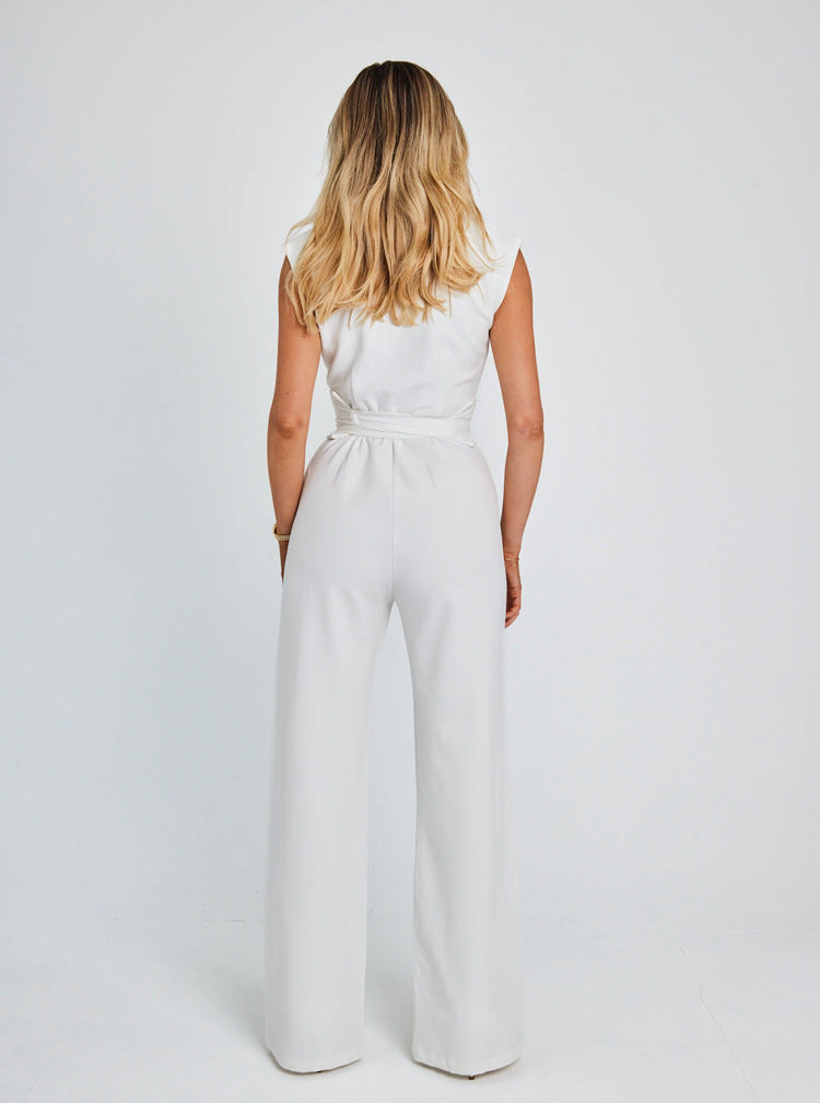 Sleeveless Wide-Leg Jumpsuit