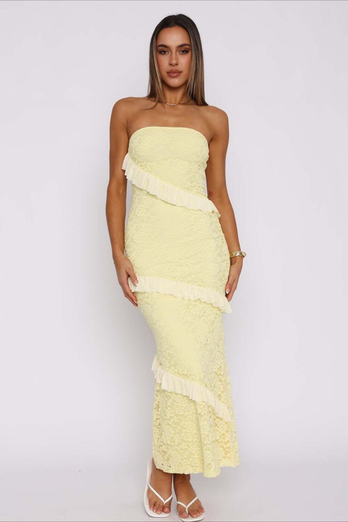 Strapless Maxi Tight Bodycon Dress
