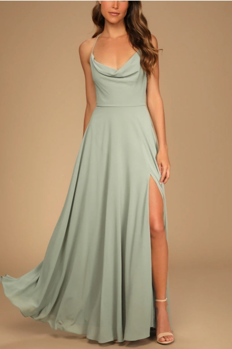Halter Backless Maxi Dress 6