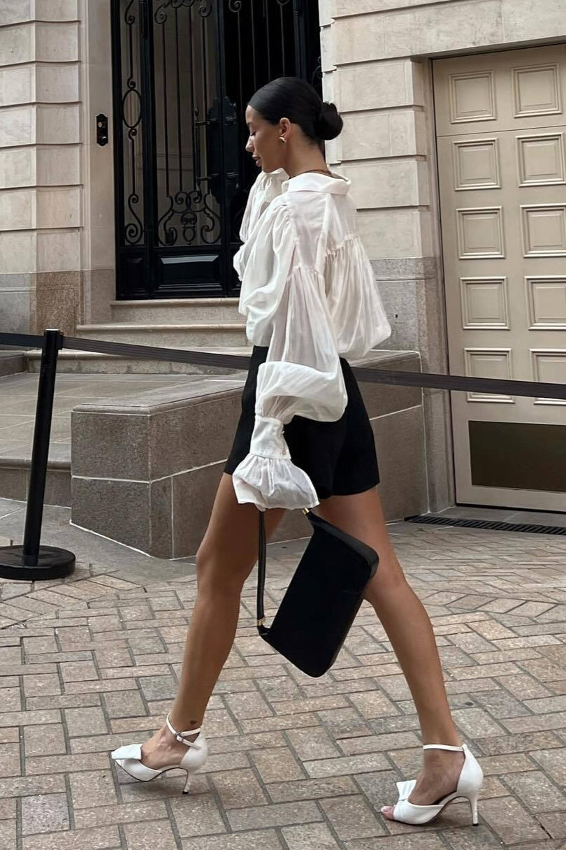 Solid Sheer Lightweight Chic Blouse