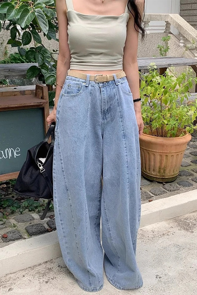 Retro High Waist WideLeg Jeans