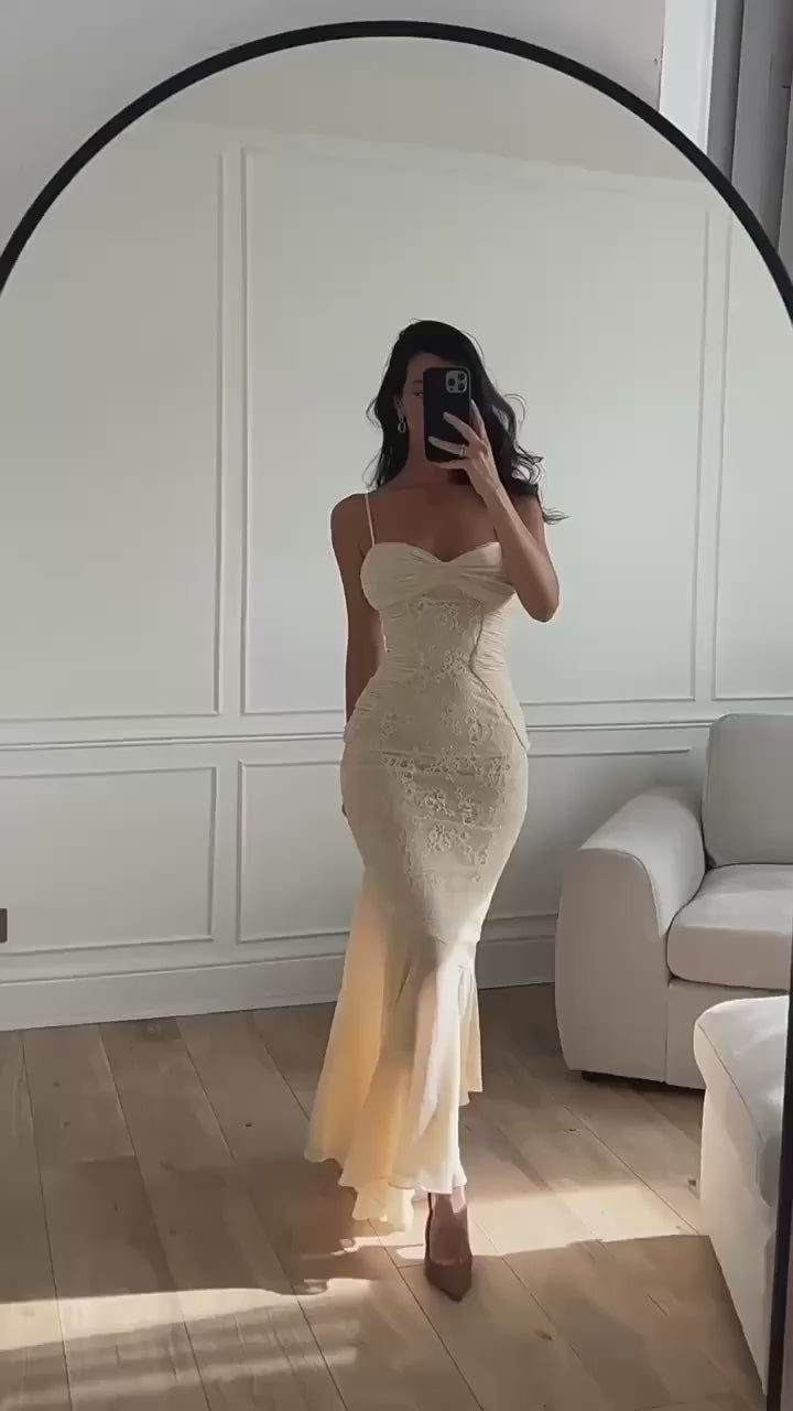Seraphina - Lace Mermaid Evening Gown