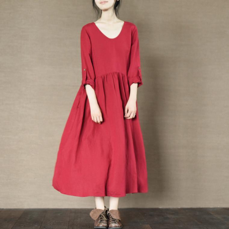 red linen sundress oversize cotton maxi dress linen summer dresses