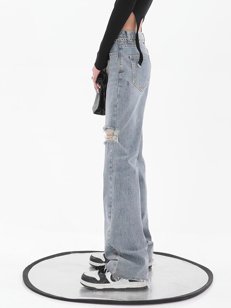 Chic Casual Y2k Ripped Jeans