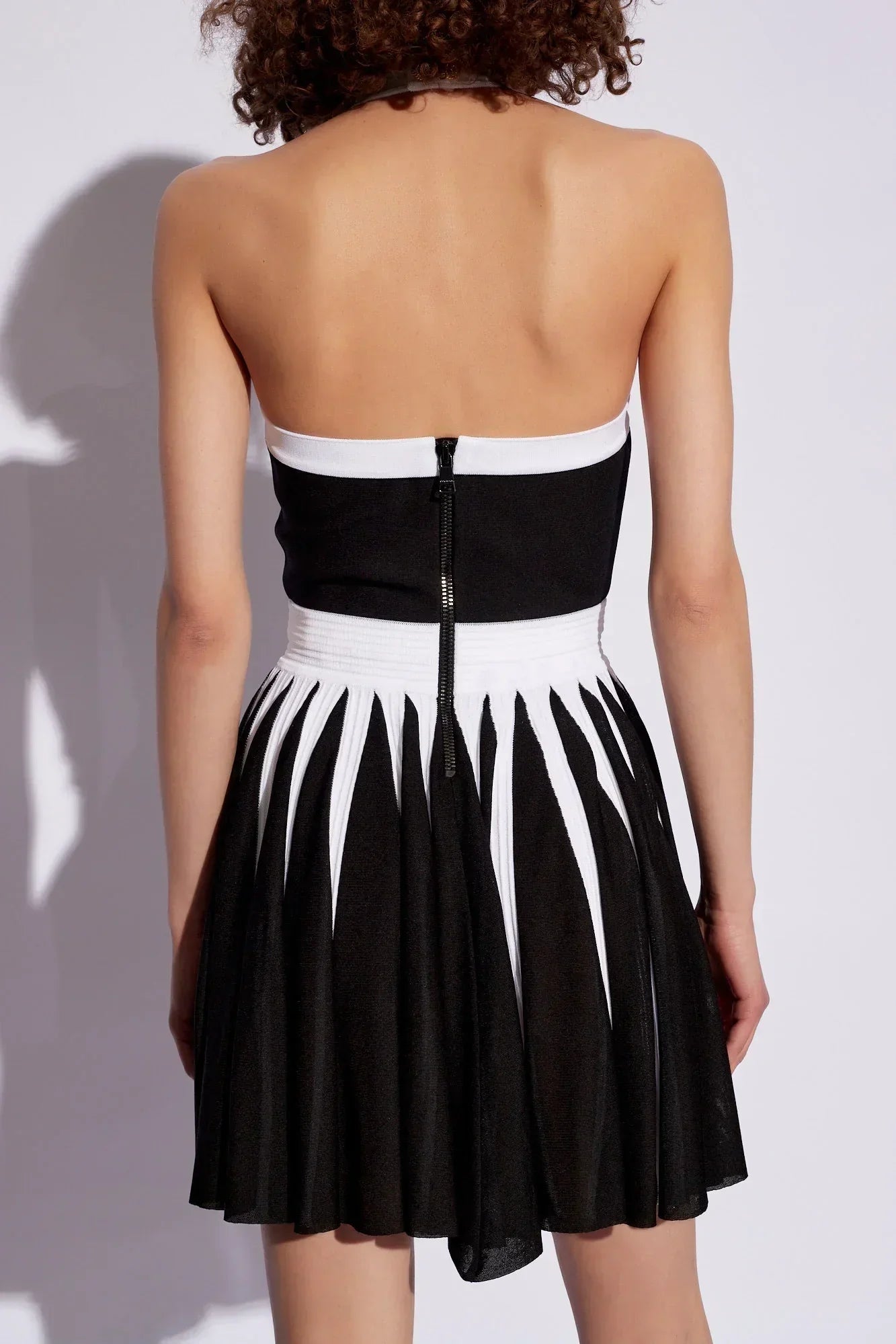 Golden Buttons Patchwork Party Dress