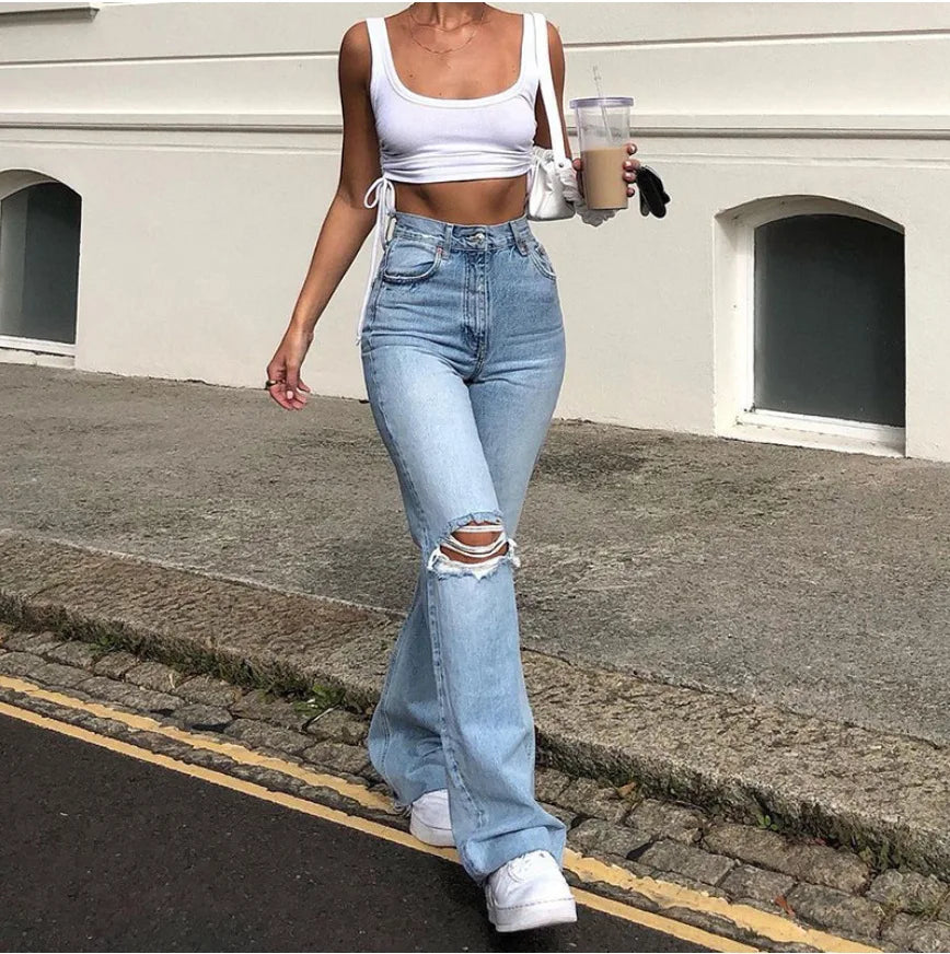 Fashion Denim Flared Casual S2XL Women's Jeans