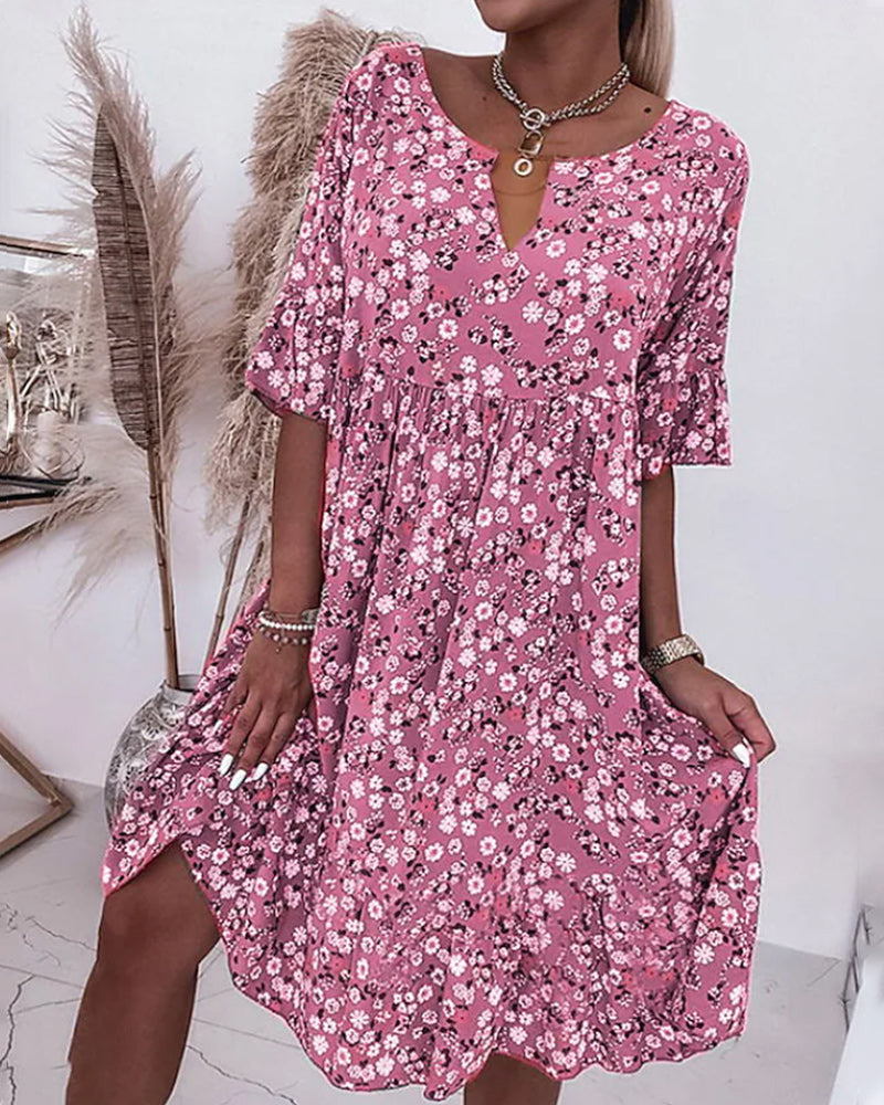 Irene Premium Dress Floral Pattern Elevated Occasion Wear