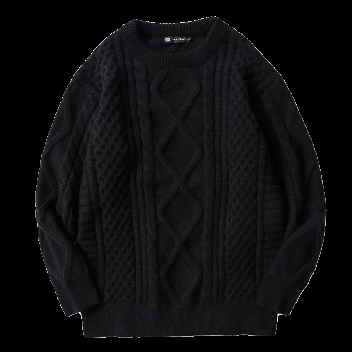RETRO DIAMOND TWIST ROUND NECK SWEATER FOR MEN AND WOMEN
