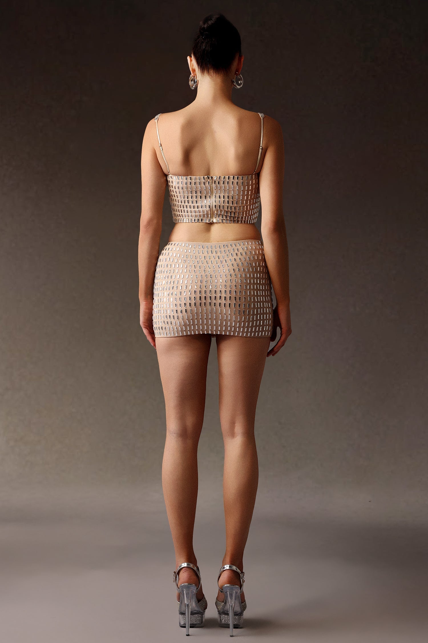 Sleeveless Diamond Mini Two-Piece Set