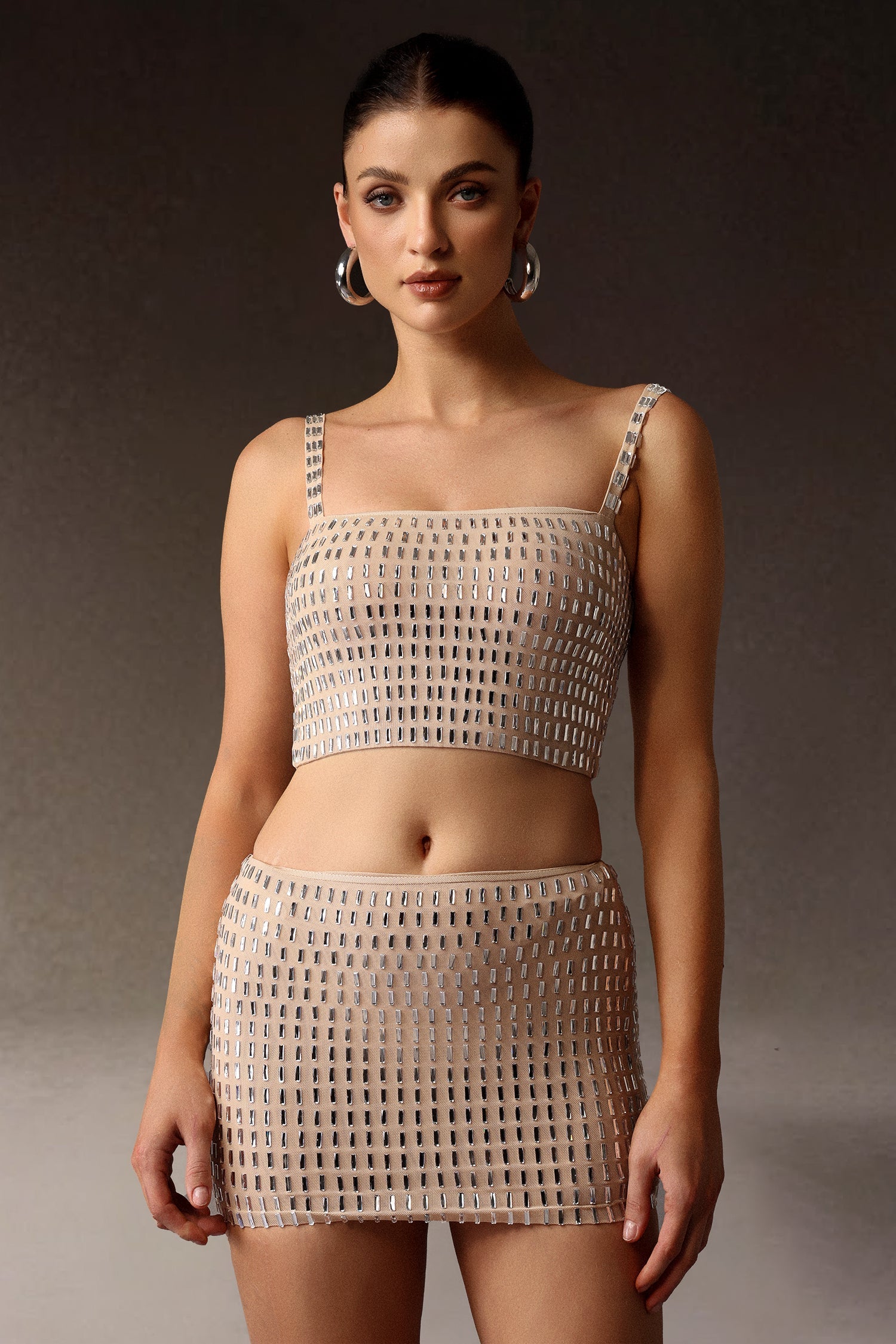Sleeveless Diamond Mini Two-Piece Set