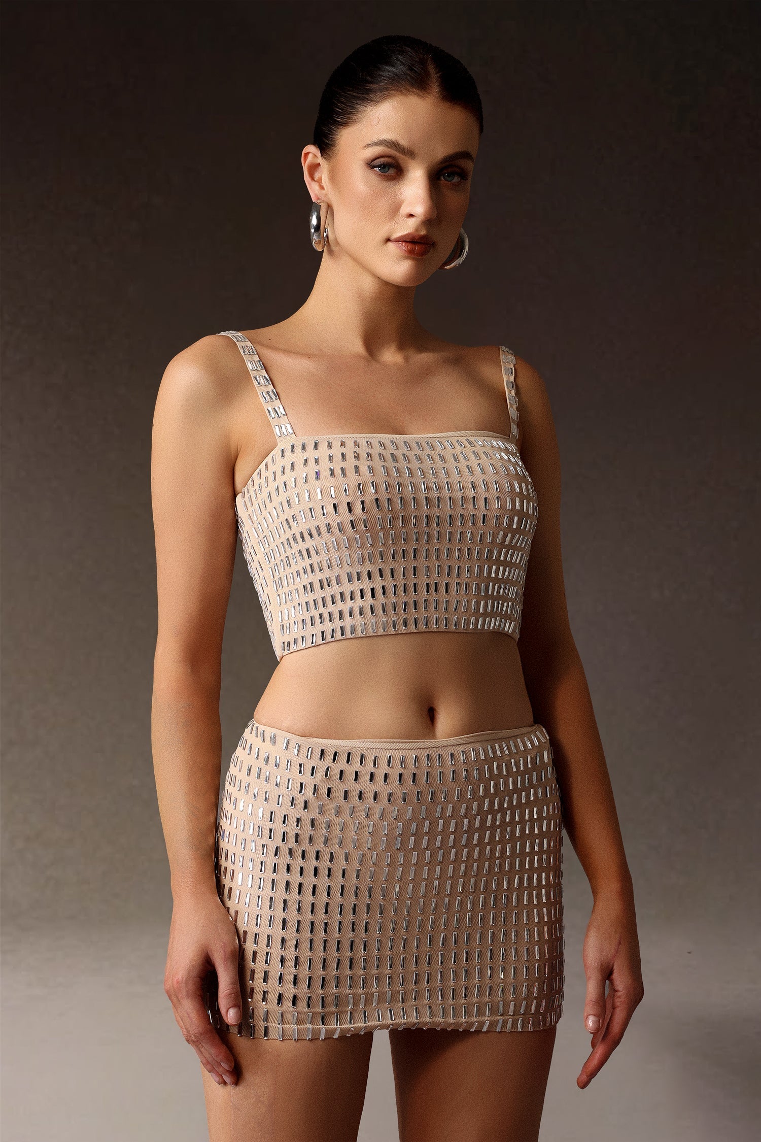 Sleeveless Diamond Mini Two-Piece Set