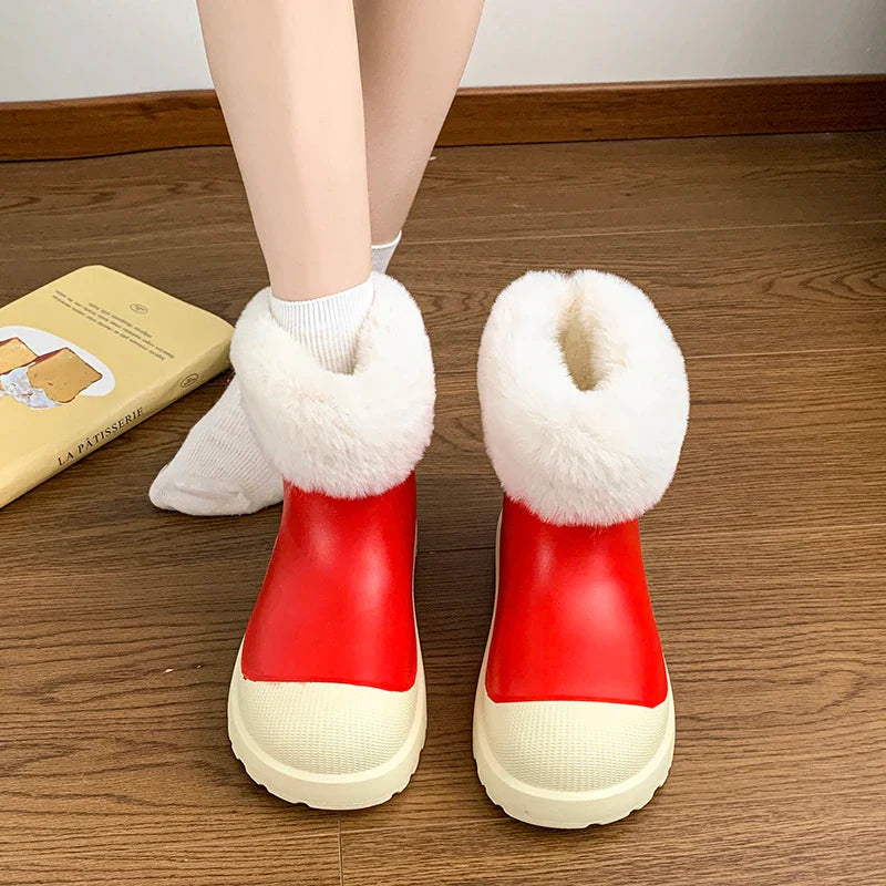 Short Tube Thick Sole Comfortable Fashion Nonslip Rubber Snow Boot
