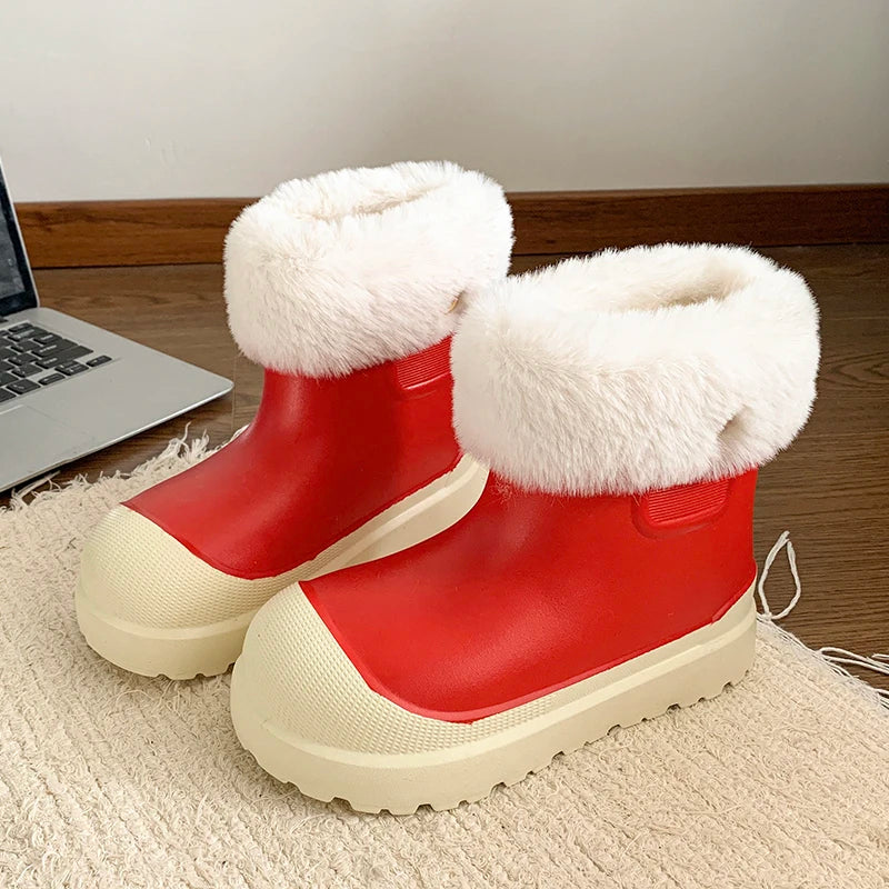 Short Tube Thick Sole Comfortable Fashion Nonslip Rubber Snow Boot