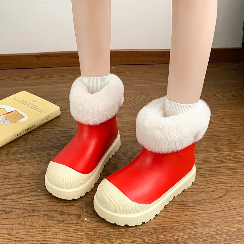 Short Tube Thick Sole Comfortable Fashion Nonslip Rubber Snow Boot