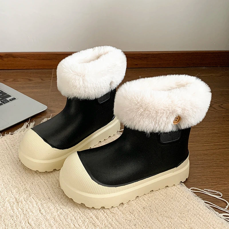 Short Tube Thick Sole Comfortable Fashion Nonslip Rubber Snow Boot
