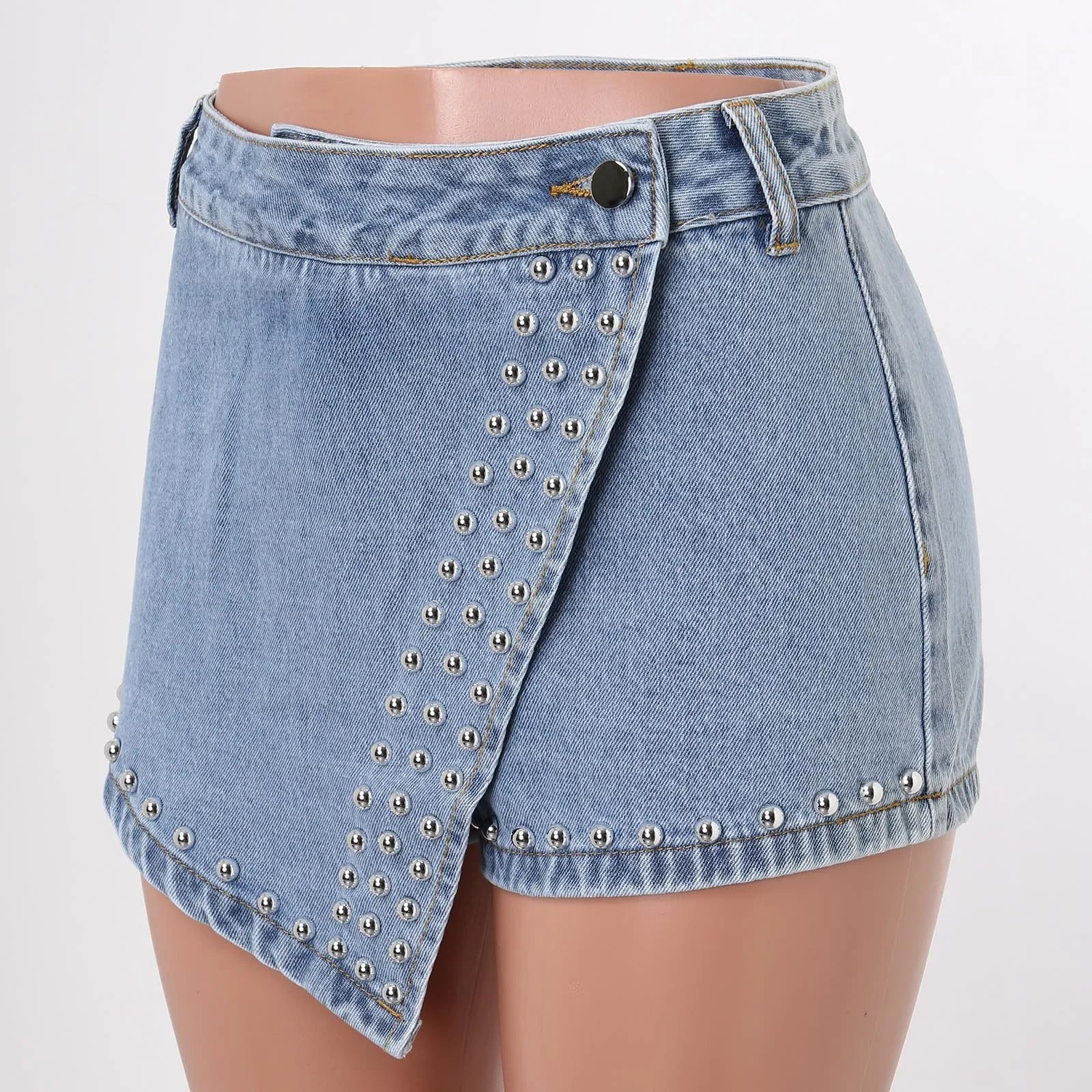 Wrap IrRegular Skinny Denim Short
