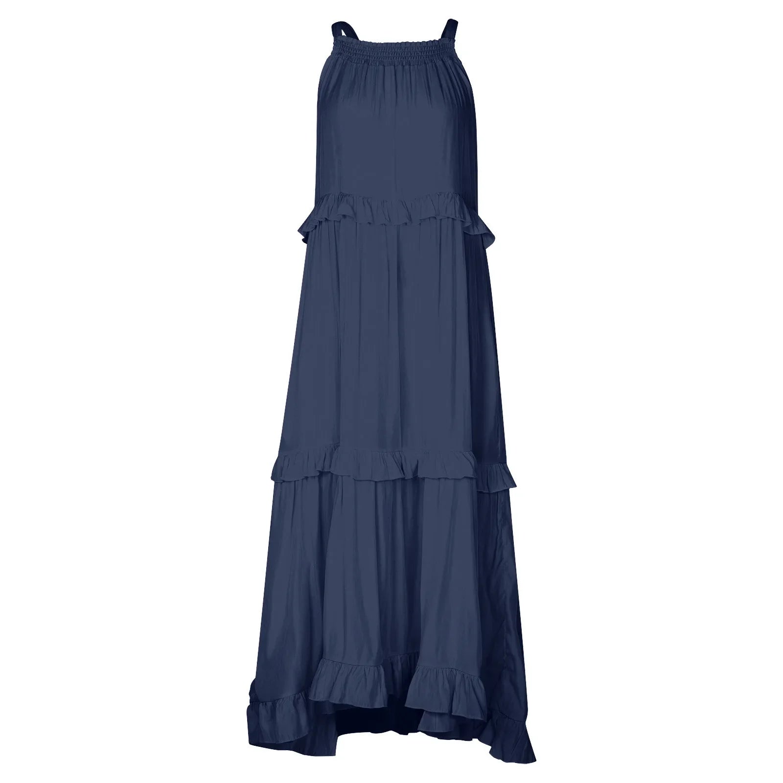 New Floorlength Round Loose Irregular LOOSE Midi Dresses