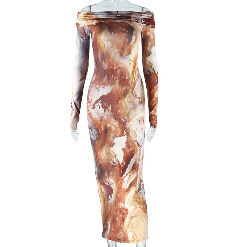New Retro Fashion Sexy Oneline Trend Elegant Y2K Midi Dresses