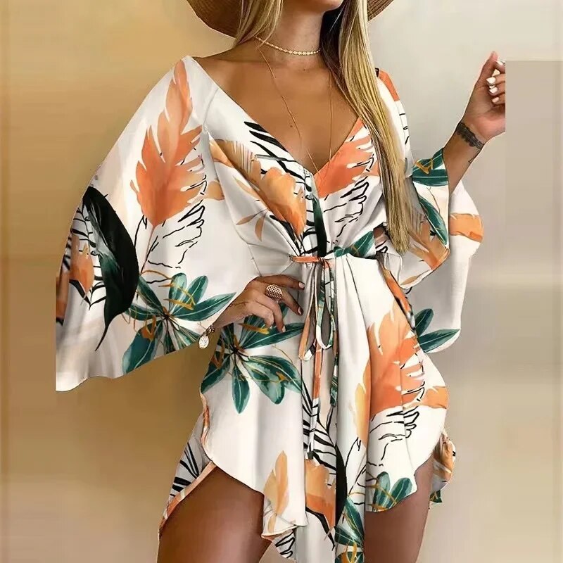 Ora Elegant Patterned Dress for Women Easy Wear Style