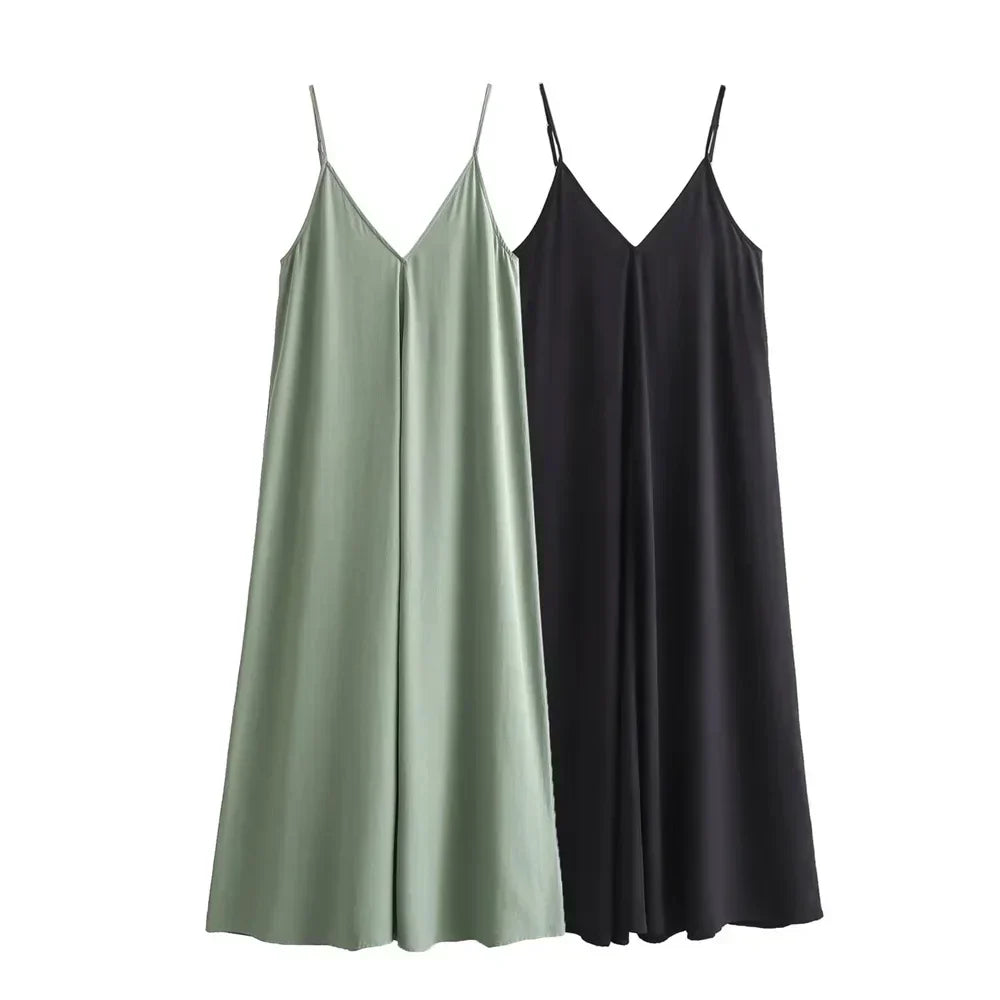 Dafne Flowing Midi Dress for Women Easy Wear Style