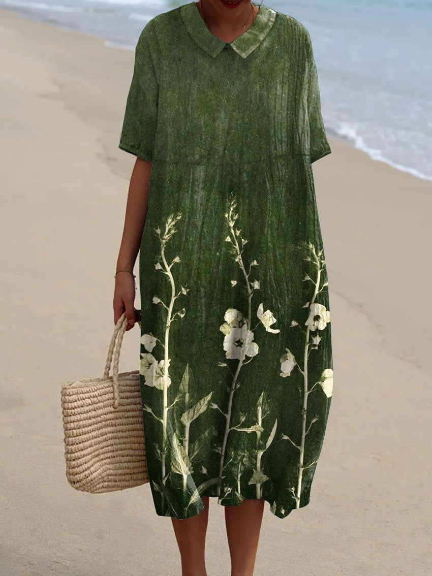 Valeria Effortless Floral Print Dress Chic Silhouette Collection