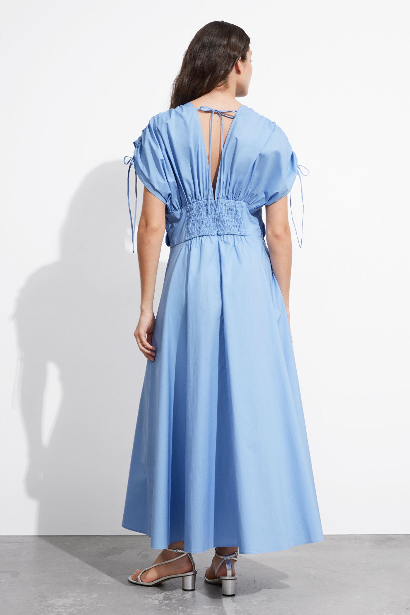 Maggie Floral Appliqué V - neck Maxi Dress