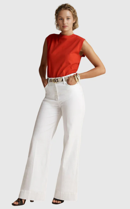 Tall Wide Leg Denim Trouser