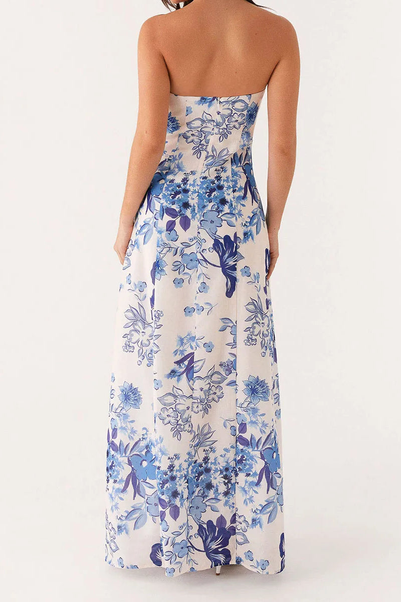 Off Shoulder Aline Maxi Floral Dress