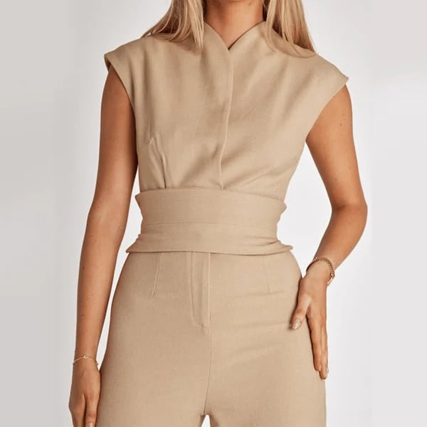 Sleeveless Wide-Leg Jumpsuit