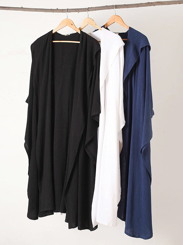Batwing Sleeve Open Front Loose Long Cape Coat 18