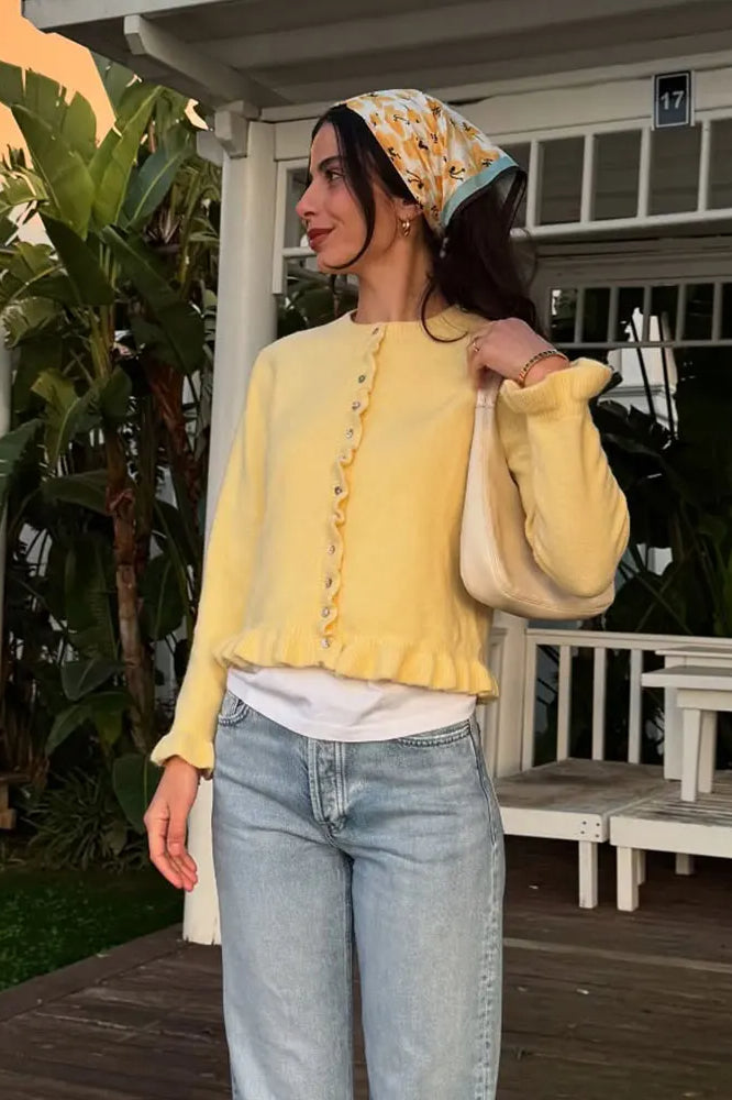 SingleBreasted Knit Cardigan