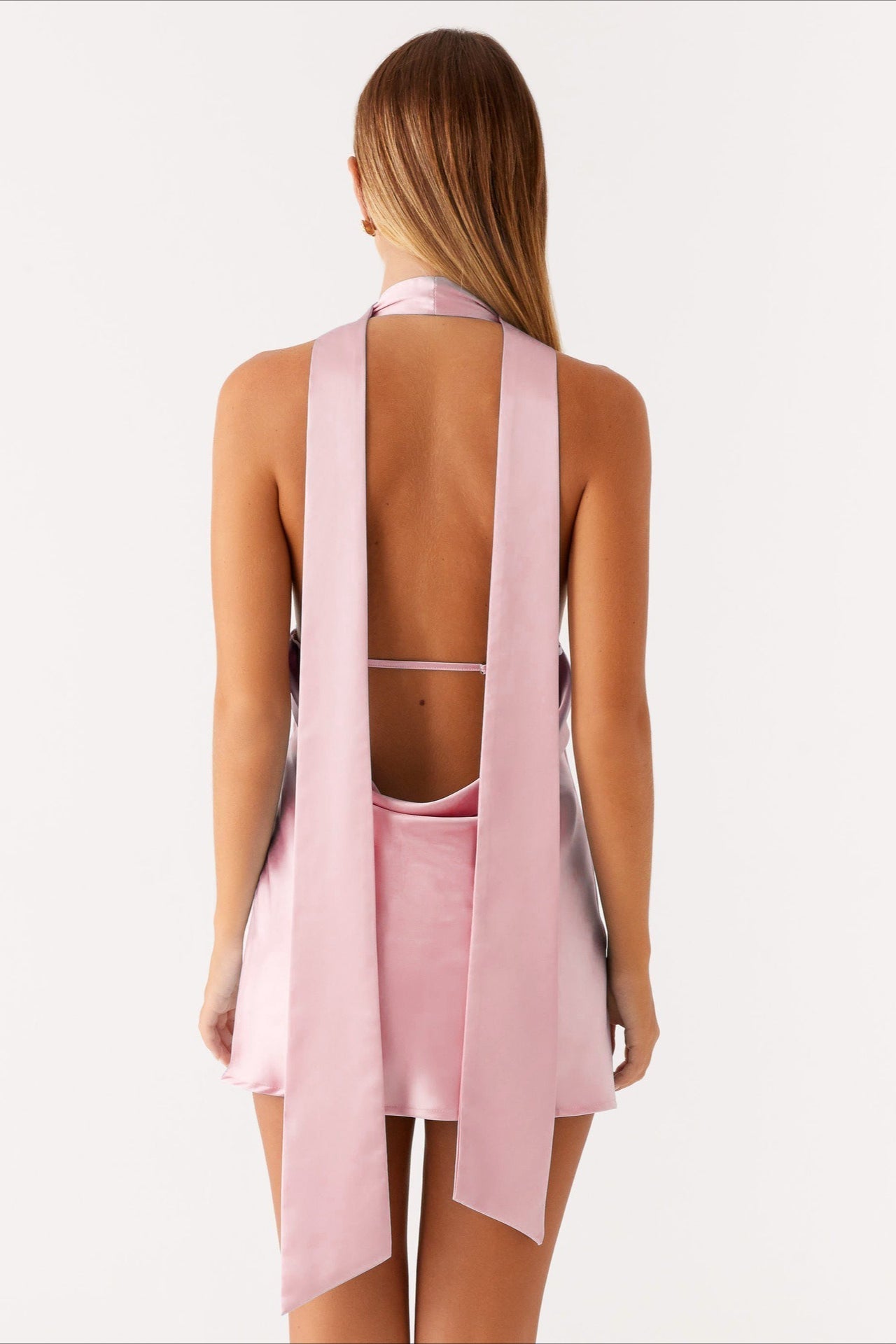 Deep V Backless Ribbon Dress 21