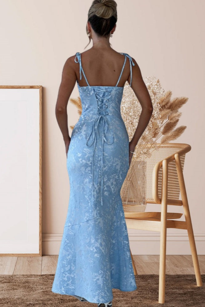 Sash Backless Mermaid Dress 5
